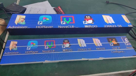 300 * 60mm P1.25 LED شاشة رف المتاجر COB GOB ألومنيوم رقيق WiFi شاشة LED
